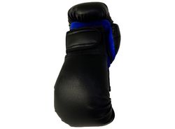 Рукавиці боксерські вініловошкіряні ПД2 6 унцій чорні